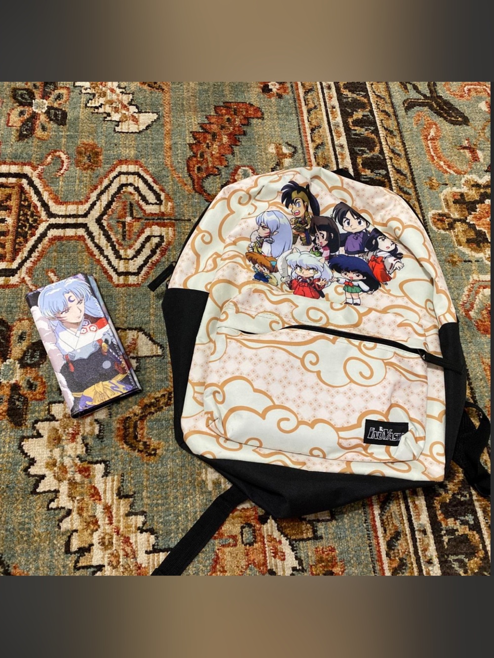 Unbranded Inuyasha Character Backpack and wallet in Cream and Black